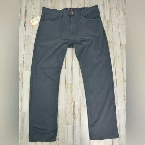 DOCKERS All Seasons Tech Straight Fit Jean Cut Pant Men's Sz 38x32 Heather Gray - Picture 2 of 13